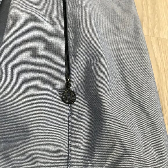 Lululemon Blue Torouser Pants Pleated Front Ankle Crop Womens M - Picture 3 of 10